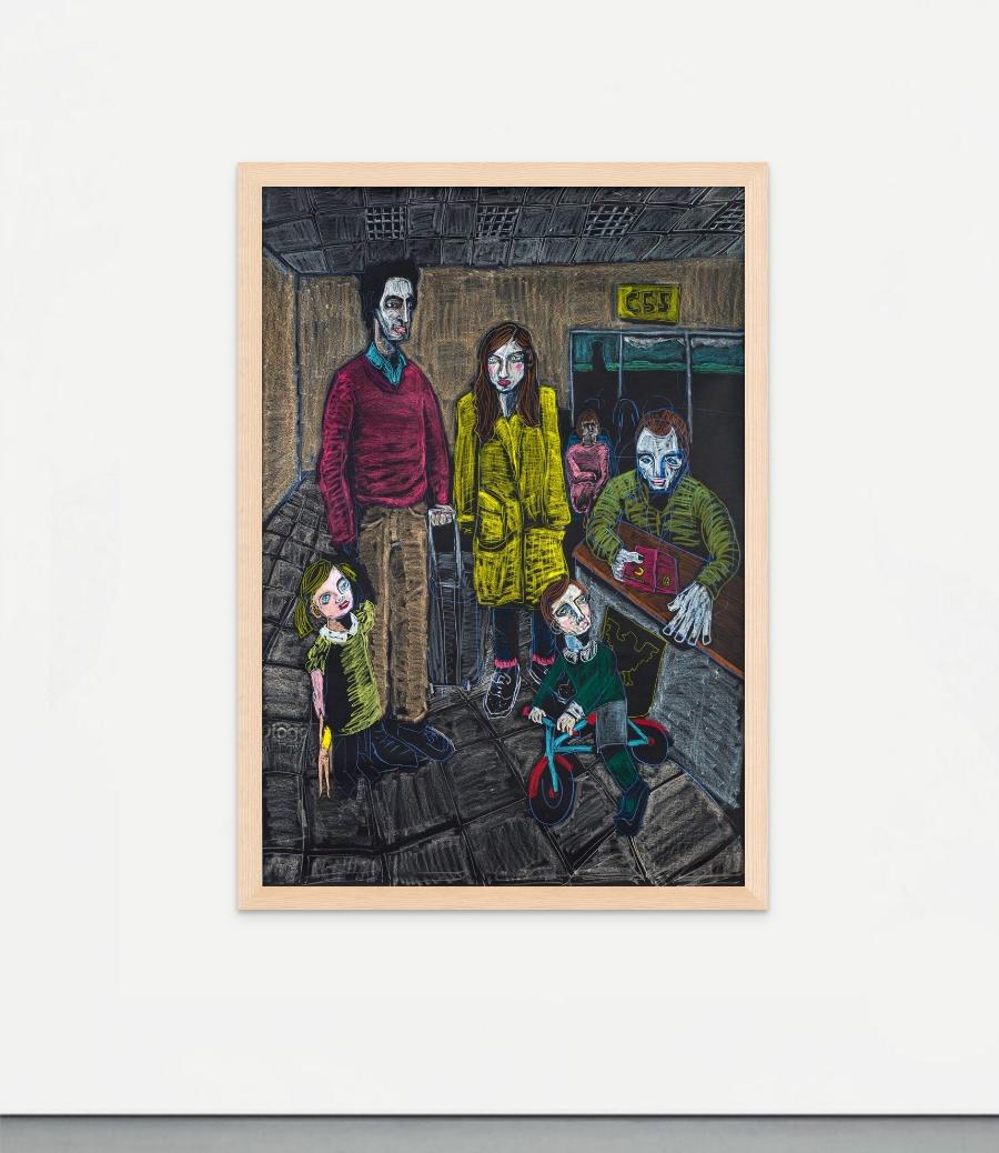 Controllo passaporti - Painting Contemporaneo di Diogo Barros Pires