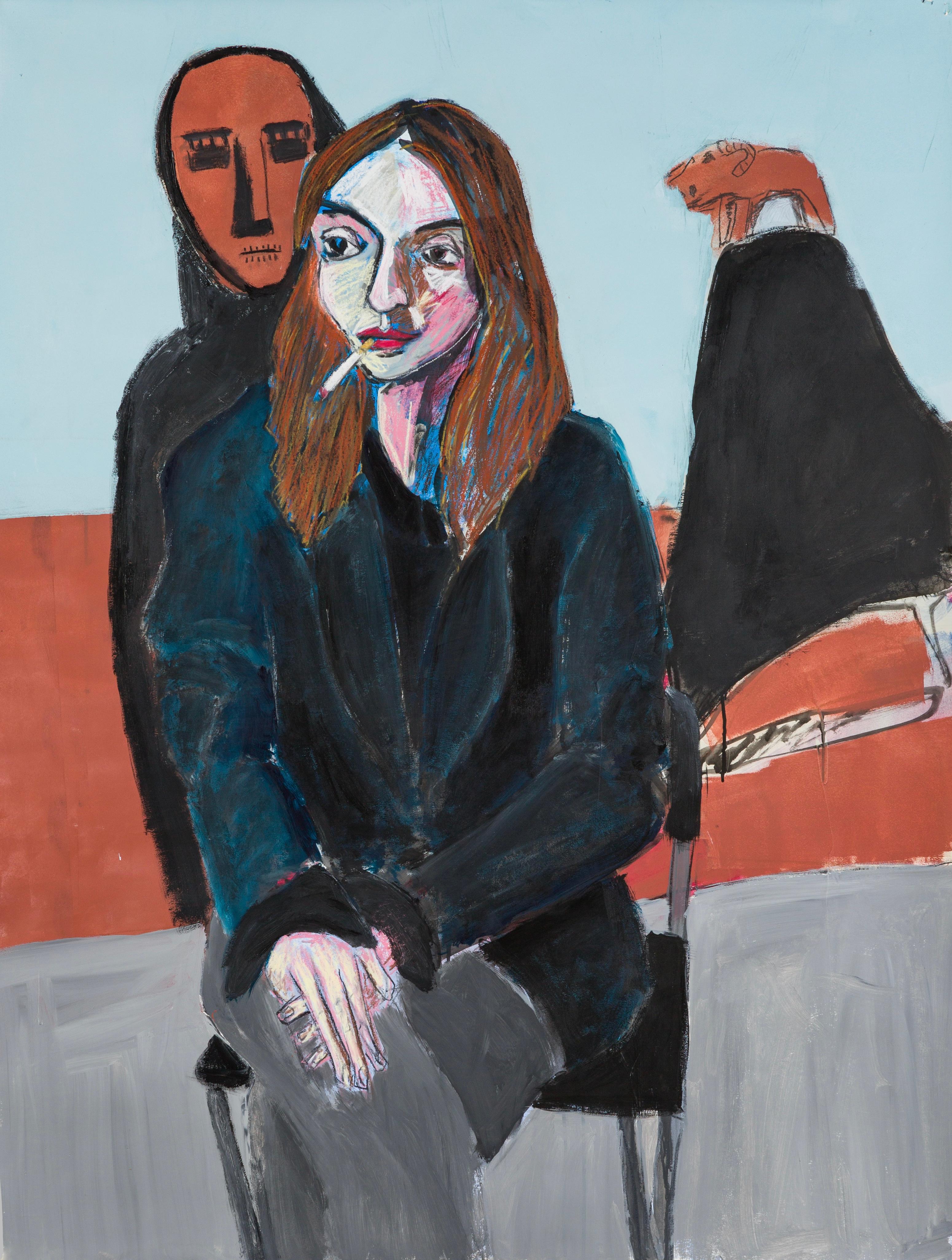 Portrait of her in the studio sitting