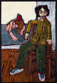 Autorretrato en el estudio con un cuadro aún por empezar