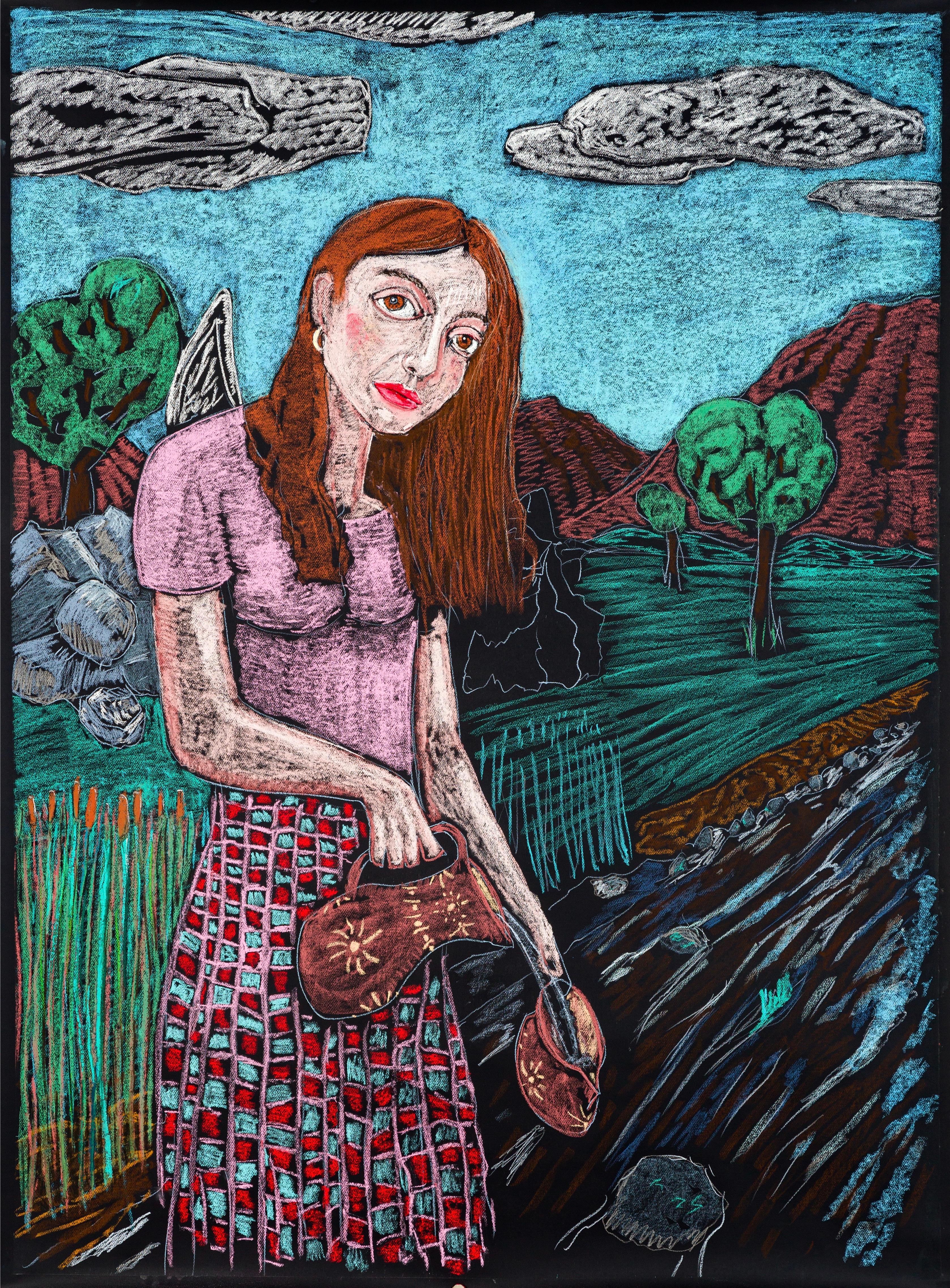 Diogo Barros Pires Figurative Painting - XIV - Temperance