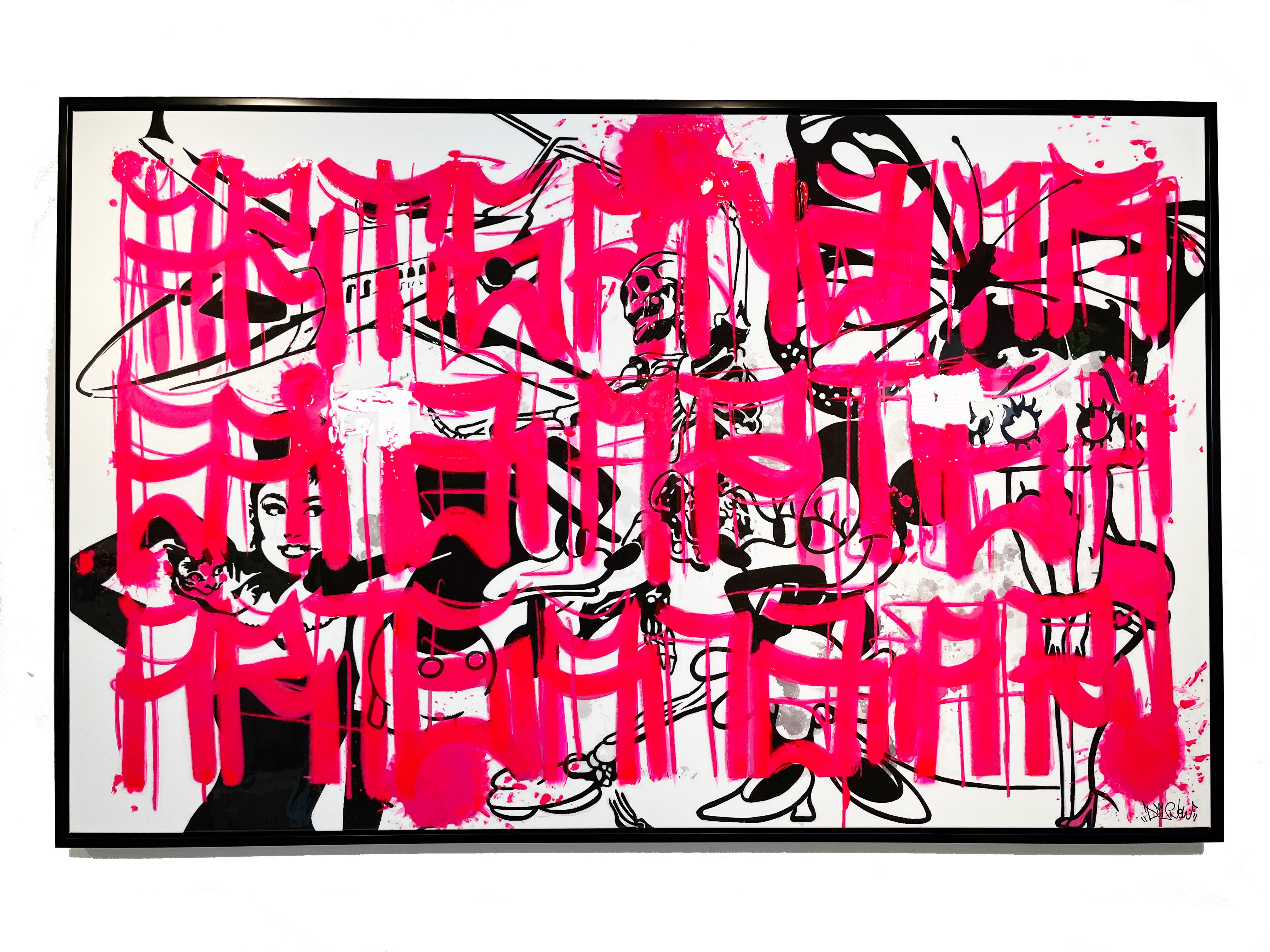 Gang Oldschool Cartoons, peinture originale, 48" x 63".