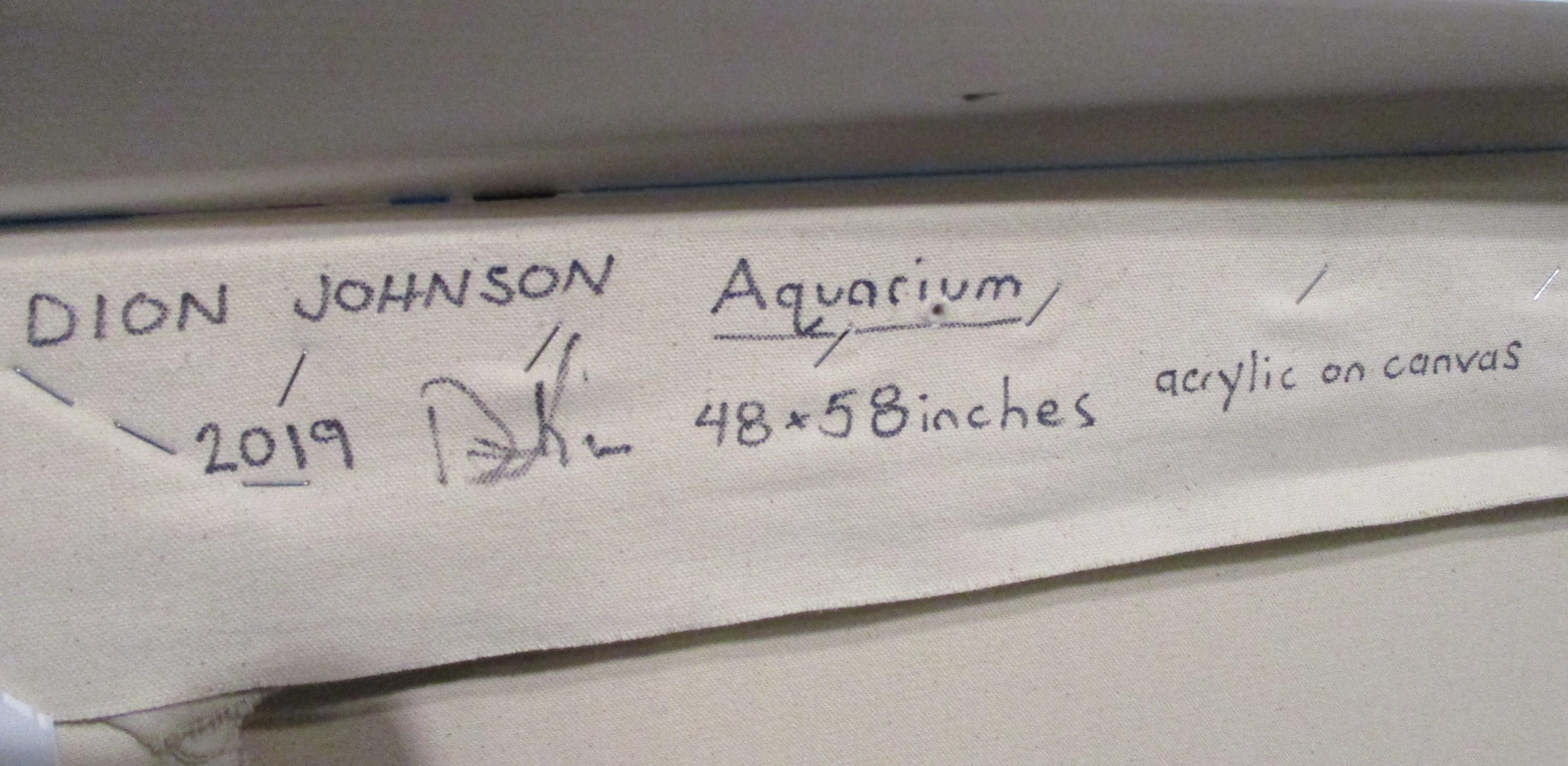 Acryl auf Leinwand

b. 1975, Bellaire, OH.  Dion Johnsons Gemälde kombinieren und erforschen dynamische Gegensätze: Ausdehnung und Verdichtung, Oberfläche und Tiefe, Dunkelheit und Licht. Farbflächen mit Farbverläufen werden mit Flächen präziser,