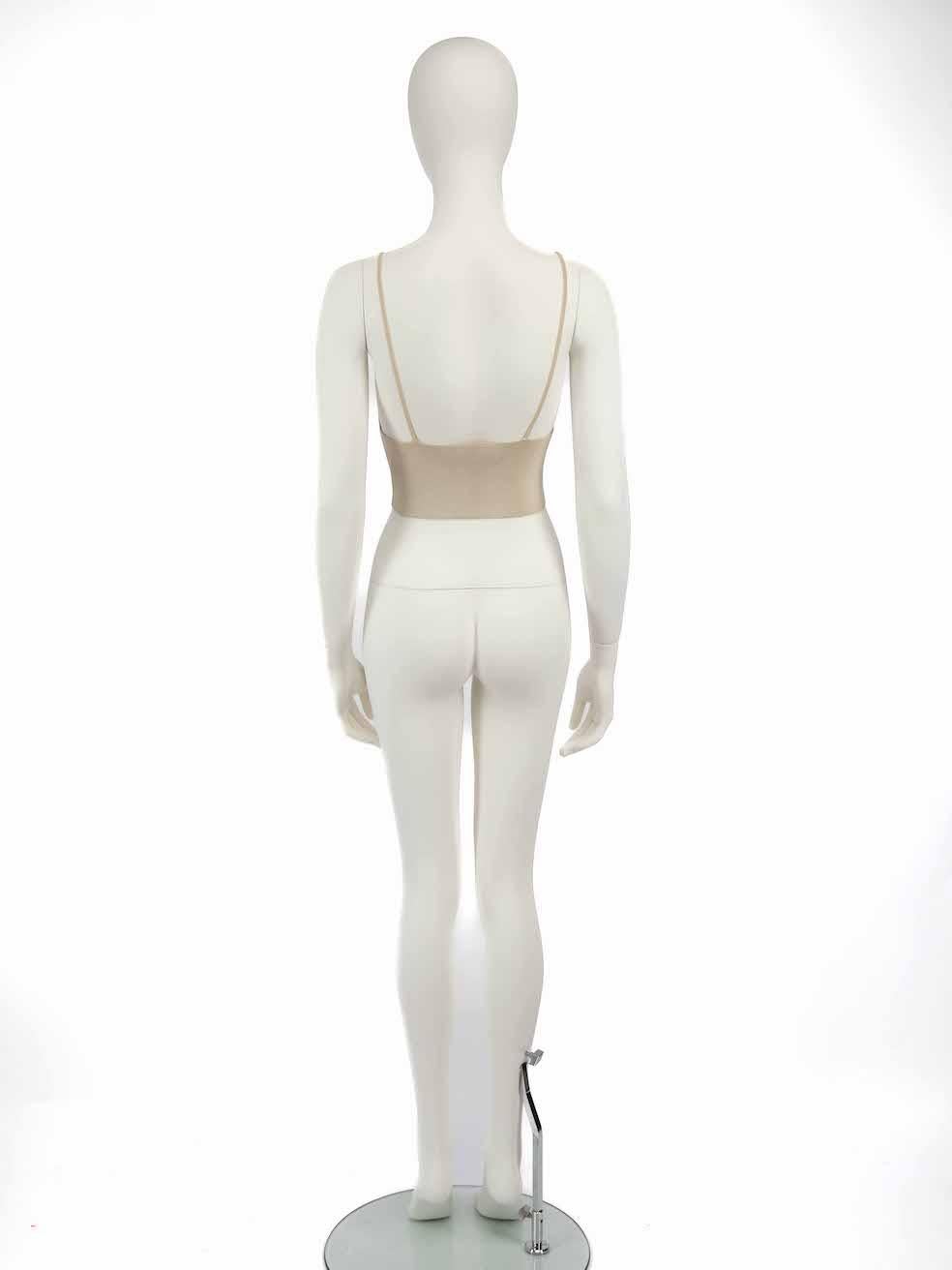 Dion Lee Beige Rib Knitted Crop Top Size XS In Good Condition For Sale In London, GB