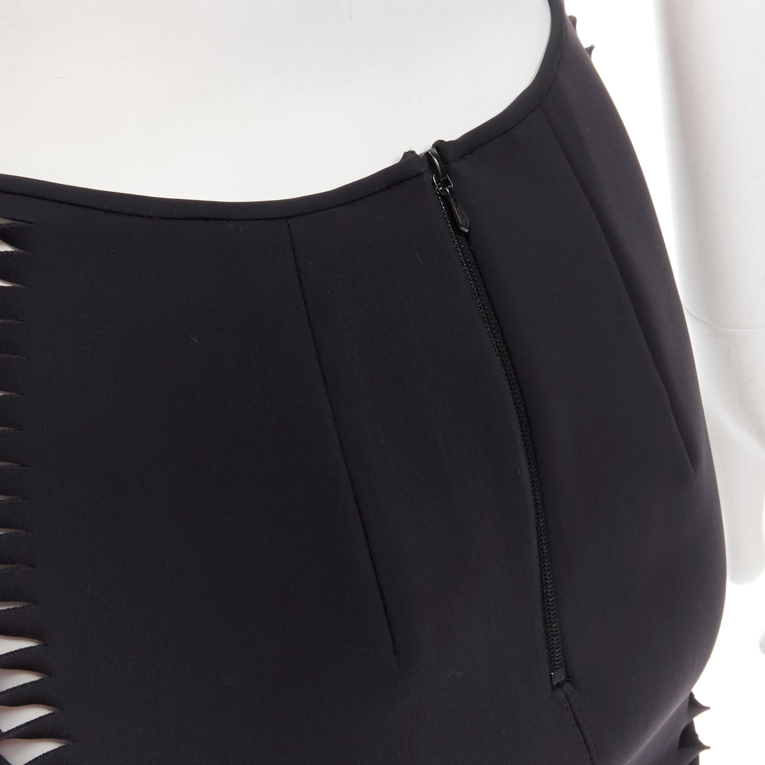 DION LEE black cut out braid knot detail pencil skirt AUS8 US4 S For Sale 2