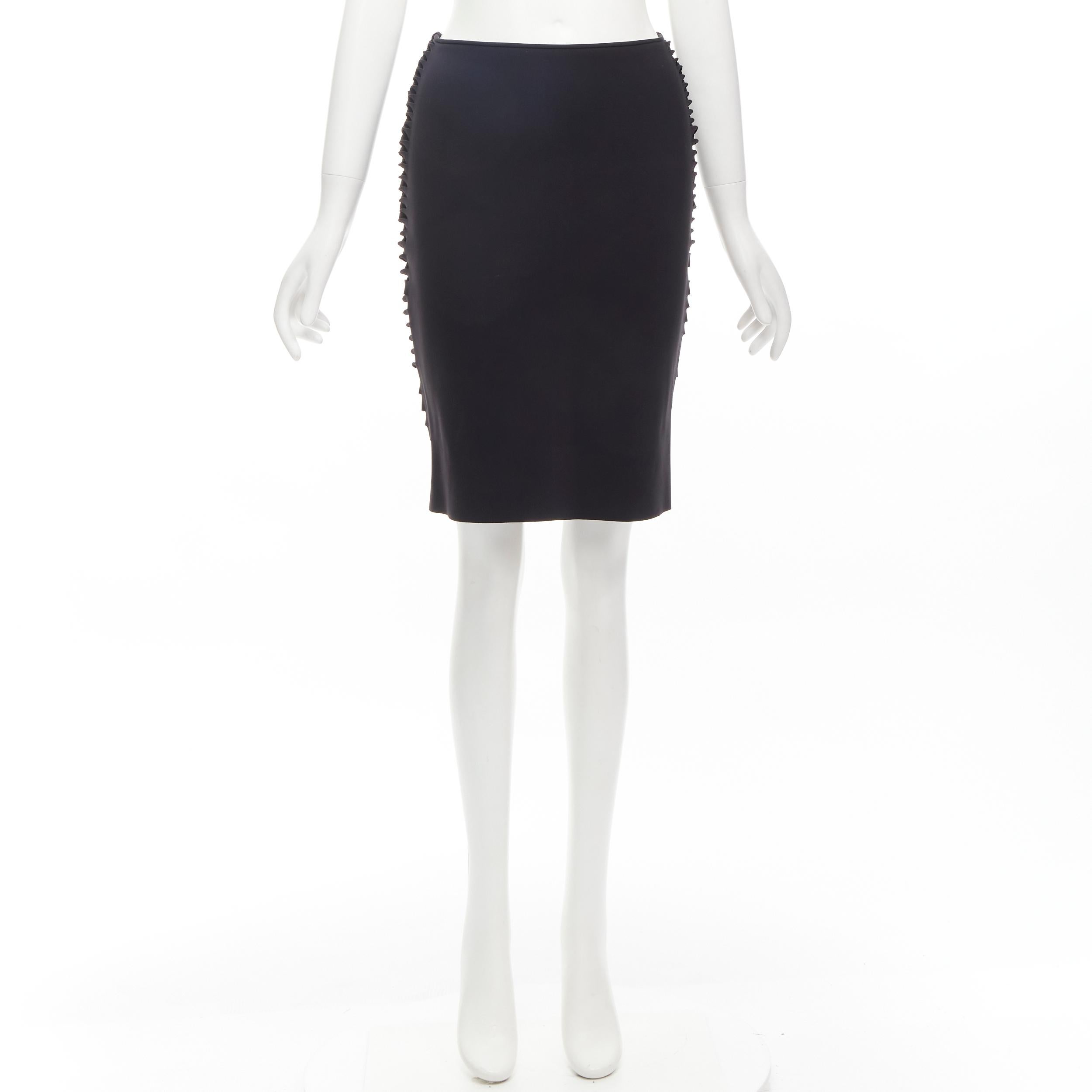 DION LEE black cut out braid knot detail pencil skirt AUS8 US4 S For Sale 4