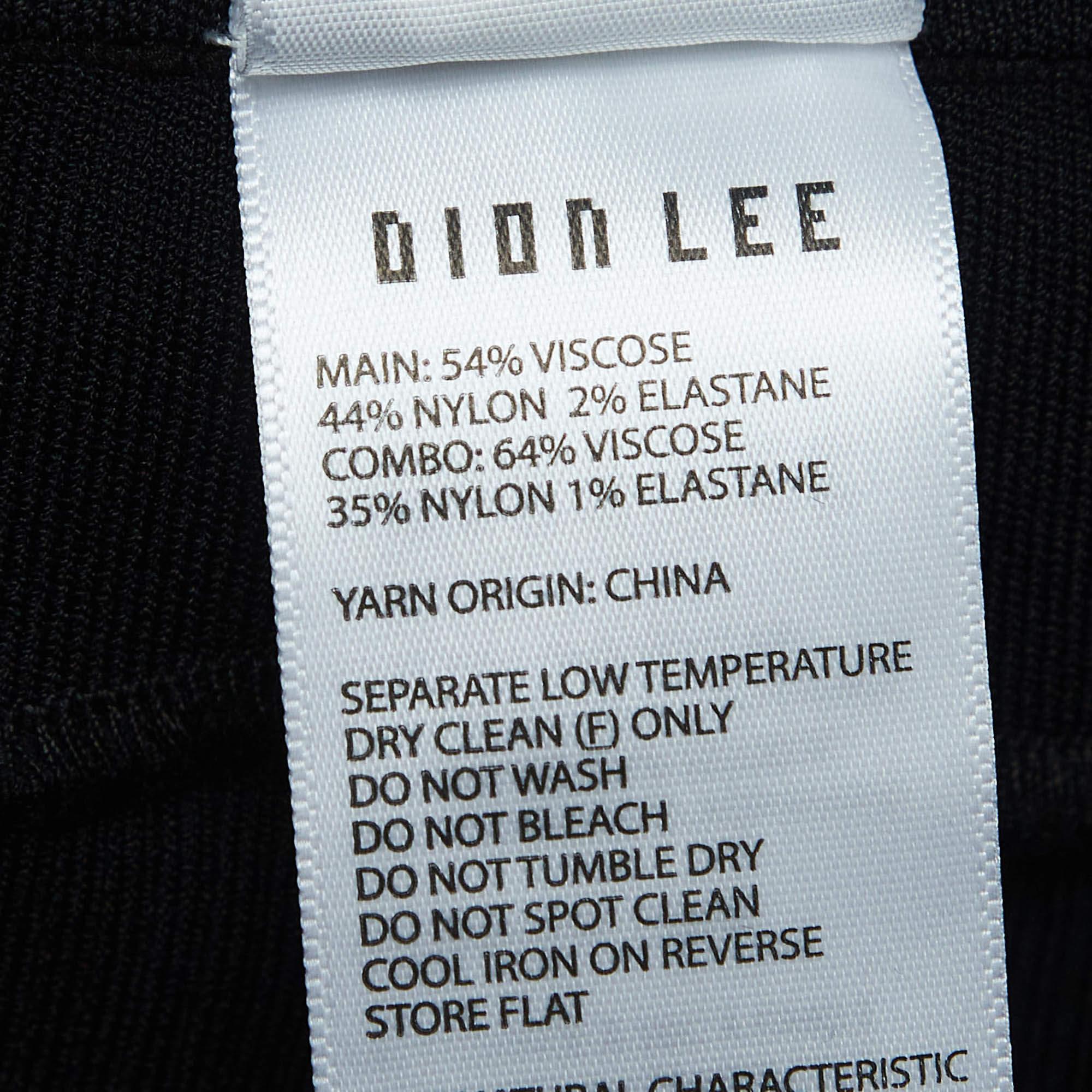 Women's Dion Lee Black Knit Wide Leg Pants L For Sale