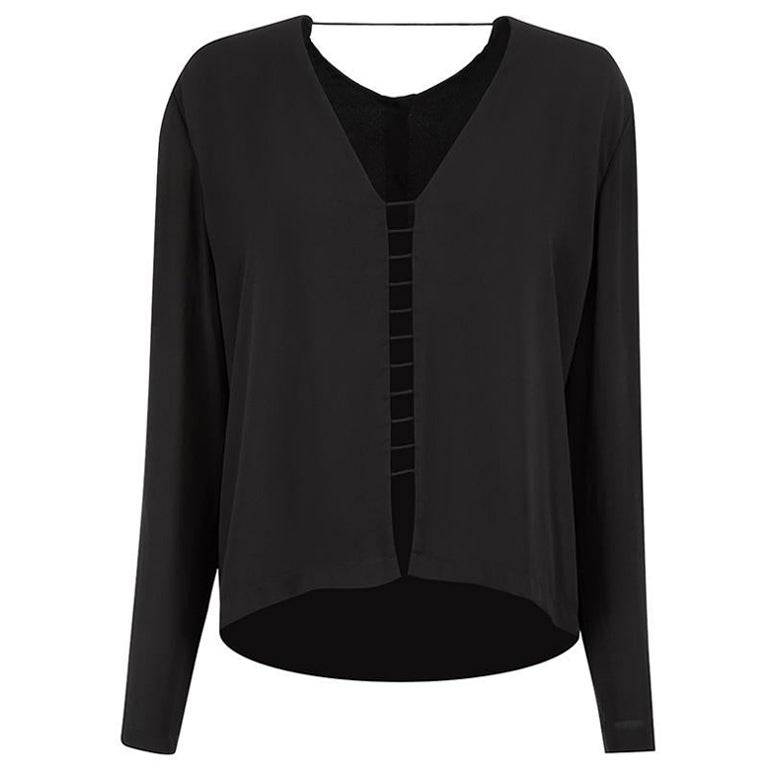 Dion Lee Black Ladder Detail Blouse Size S