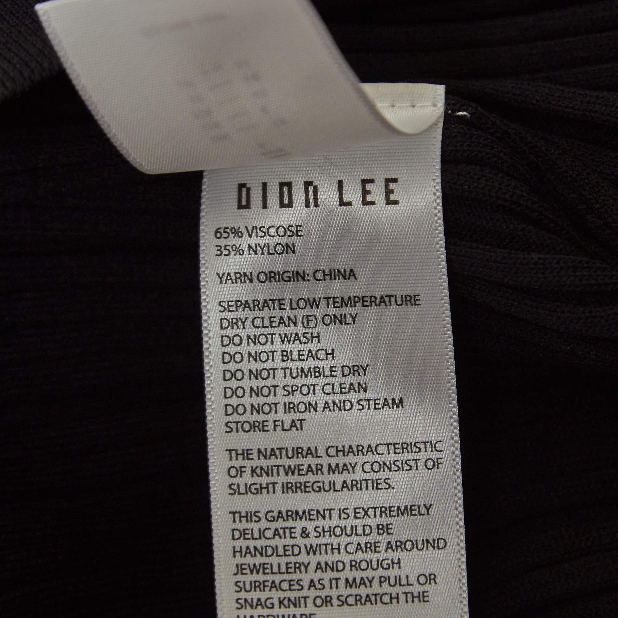 Women's Dion Lee Black Rib Knit Elasticated Waist Float Pants L For Sale