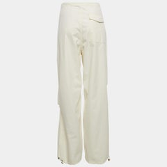 Dion Lee Ivory White Cotton Blend Toggle Parachute Pants S