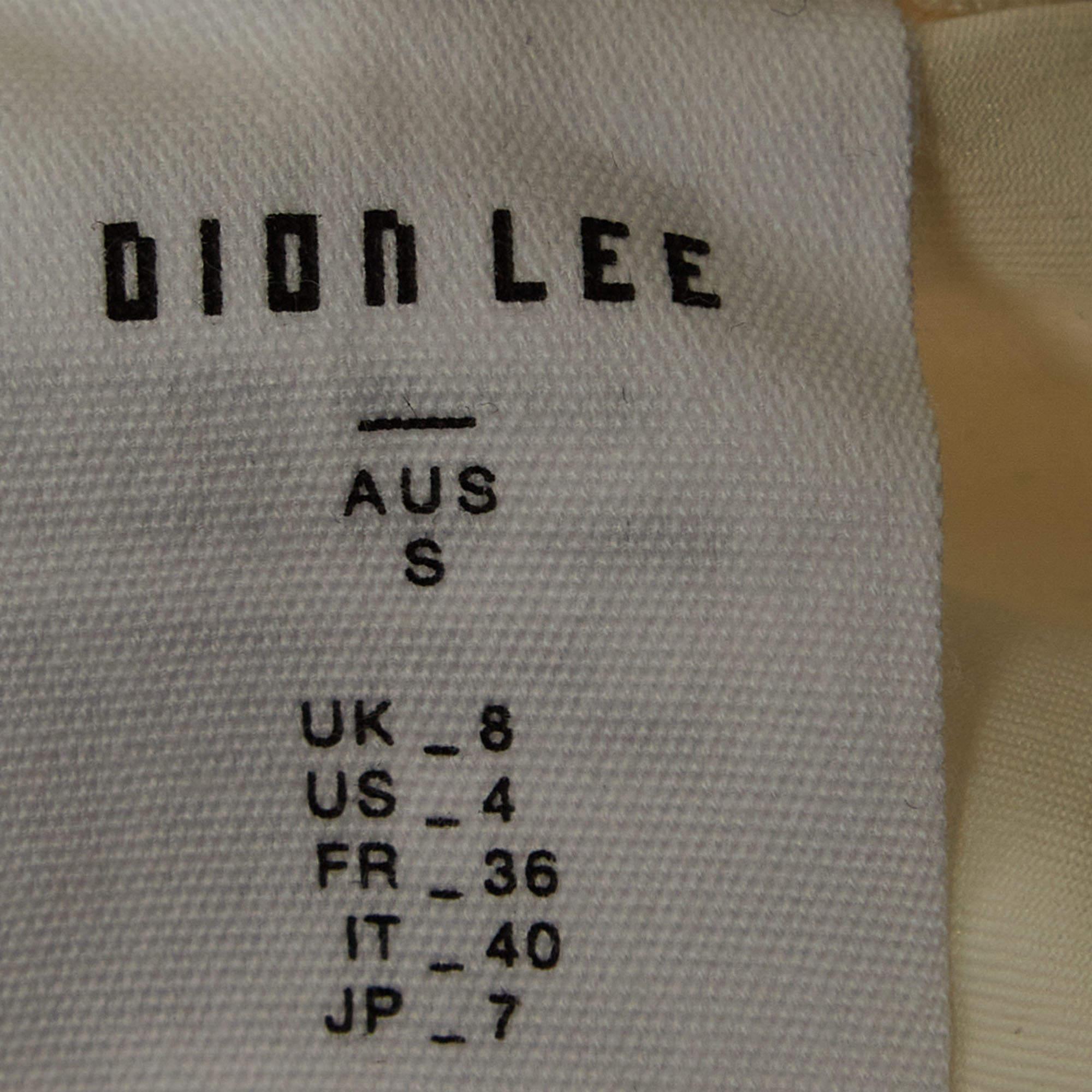 Dion Lee Ivory White Cotton Blend Toggle Parachute Pants S For Sale 1