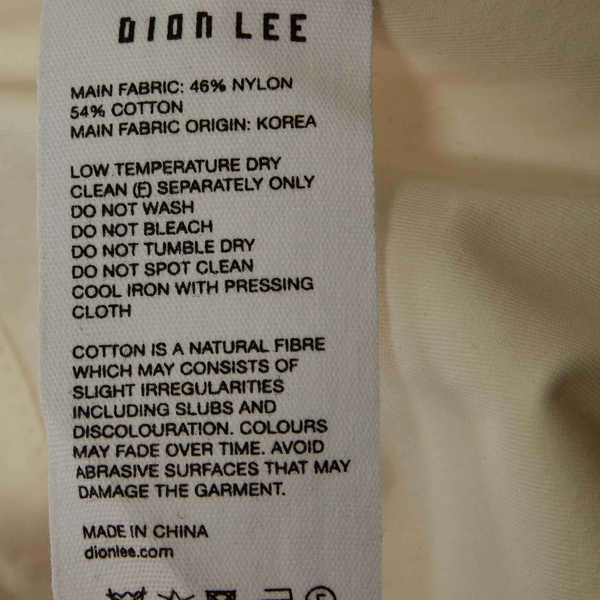 Dion Lee Ivory White Cotton Blend Toggle Parachute Pants S For Sale 2