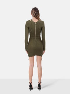 Dion Lee Khaki Fin Corset Mini Dress Size XS
