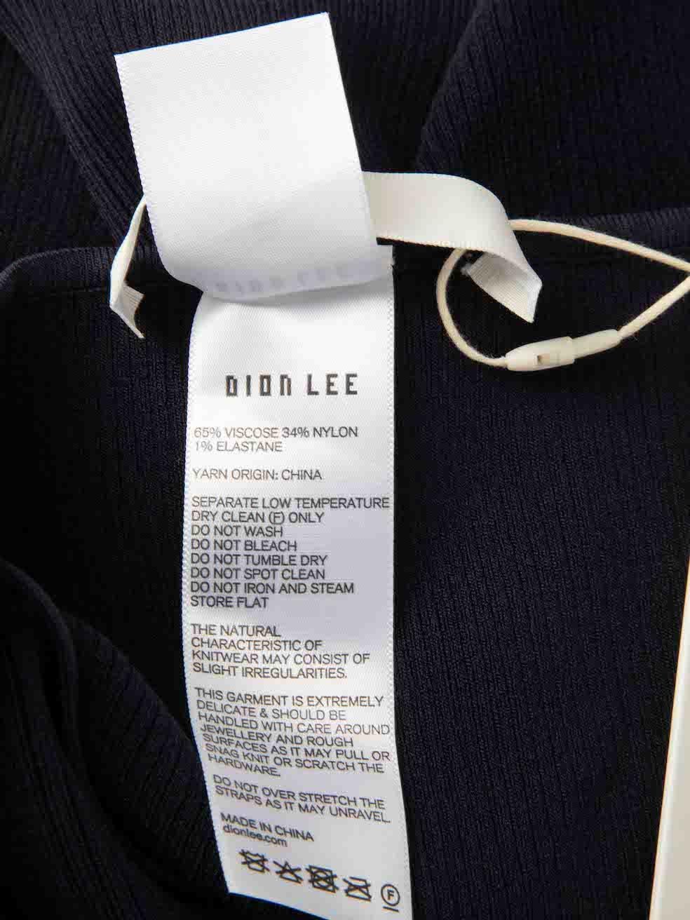 Women's Dion Lee Navy Long Sleeve Bolero Knit Top Size M