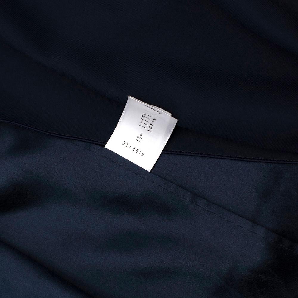 Dion Lee Navy Silk-Satin Bias Wrap Dress - Size US 2 In Excellent Condition In London, GB