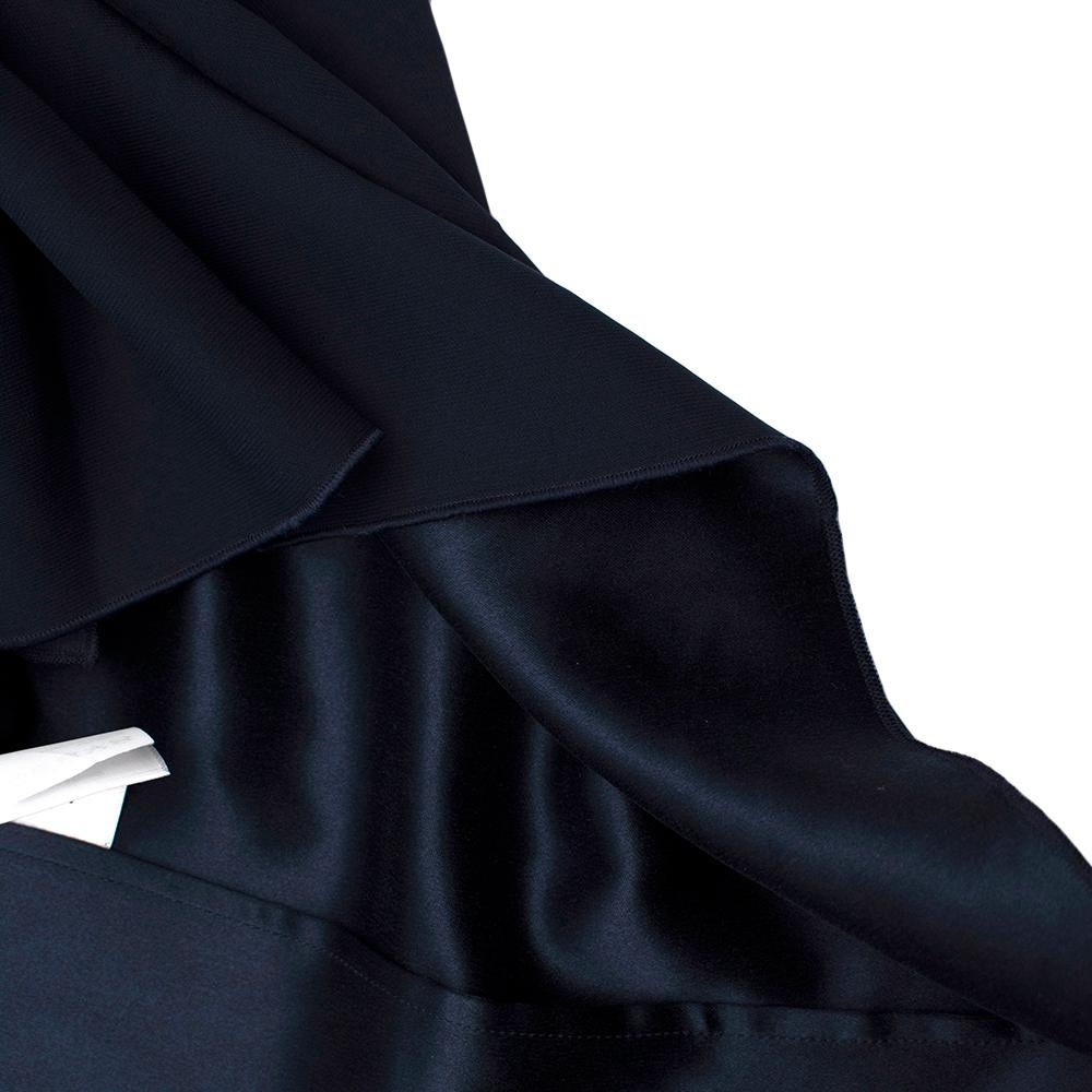 Women's or Men's Dion Lee Navy Silk-Satin Bias Wrap Dress - Size US 2