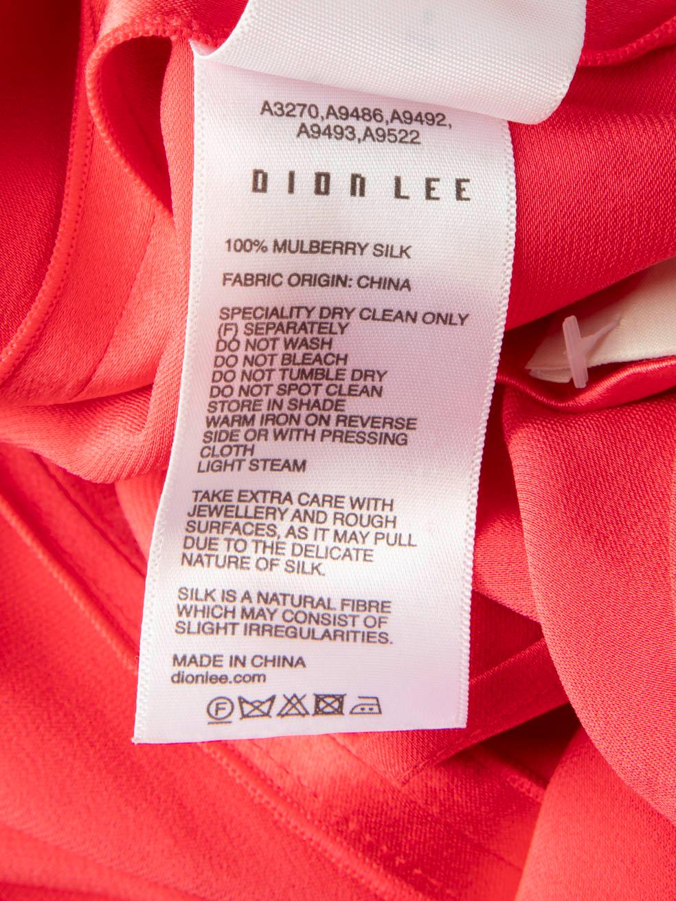 Dion Lee Pink Silk Detail Midi Dress Size S For Sale 3