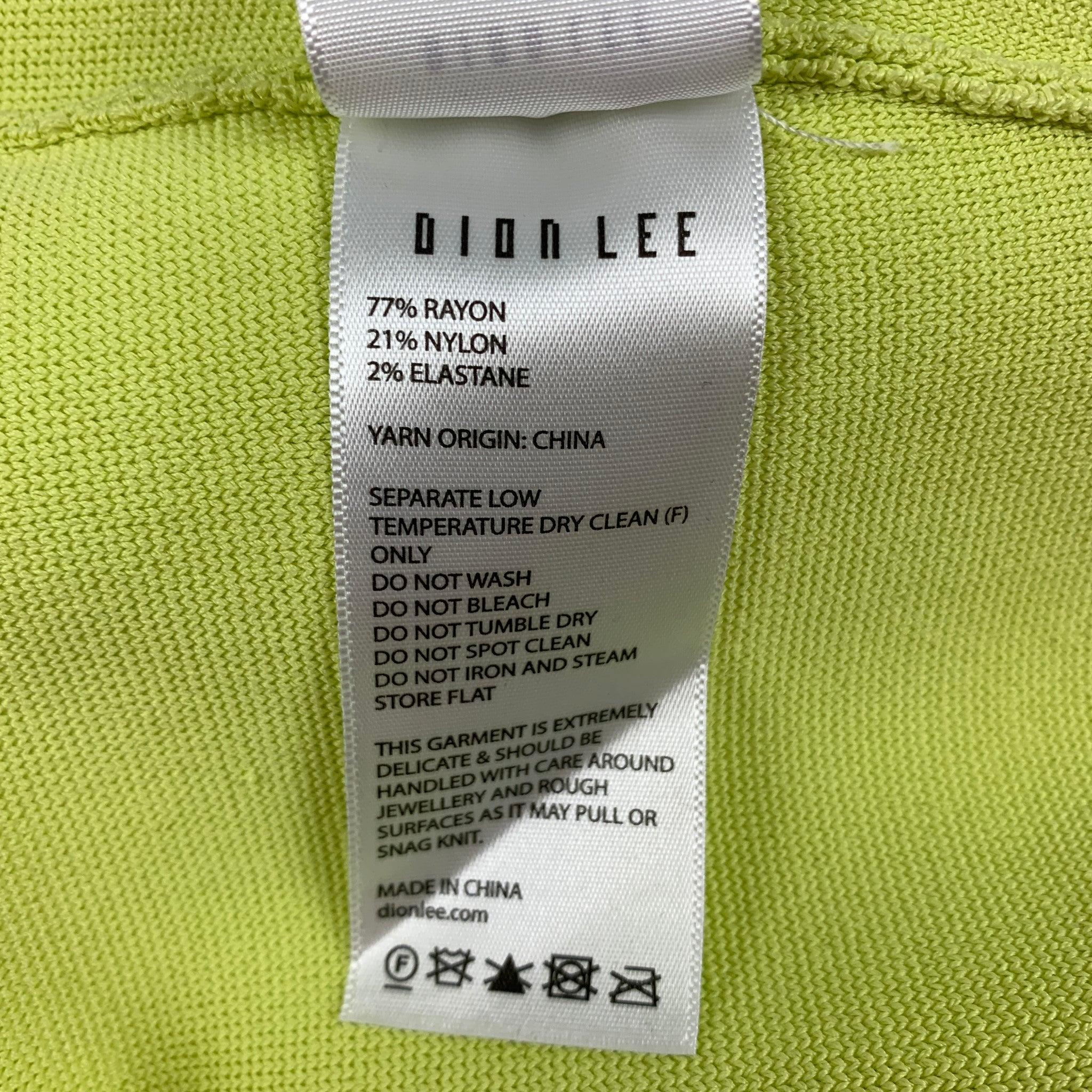 Women's DION LEE Size 2 Neon Yellow Rayon Blend Density Bralette For Sale