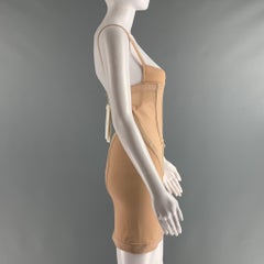 DION LEE Size 2 Nude Polyamide Eastane Body-Con Mini Dress