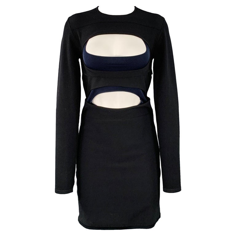 self portrait black crepe diamante mini dress Romantic Bloom Cut-Out Mini Dress main image 1