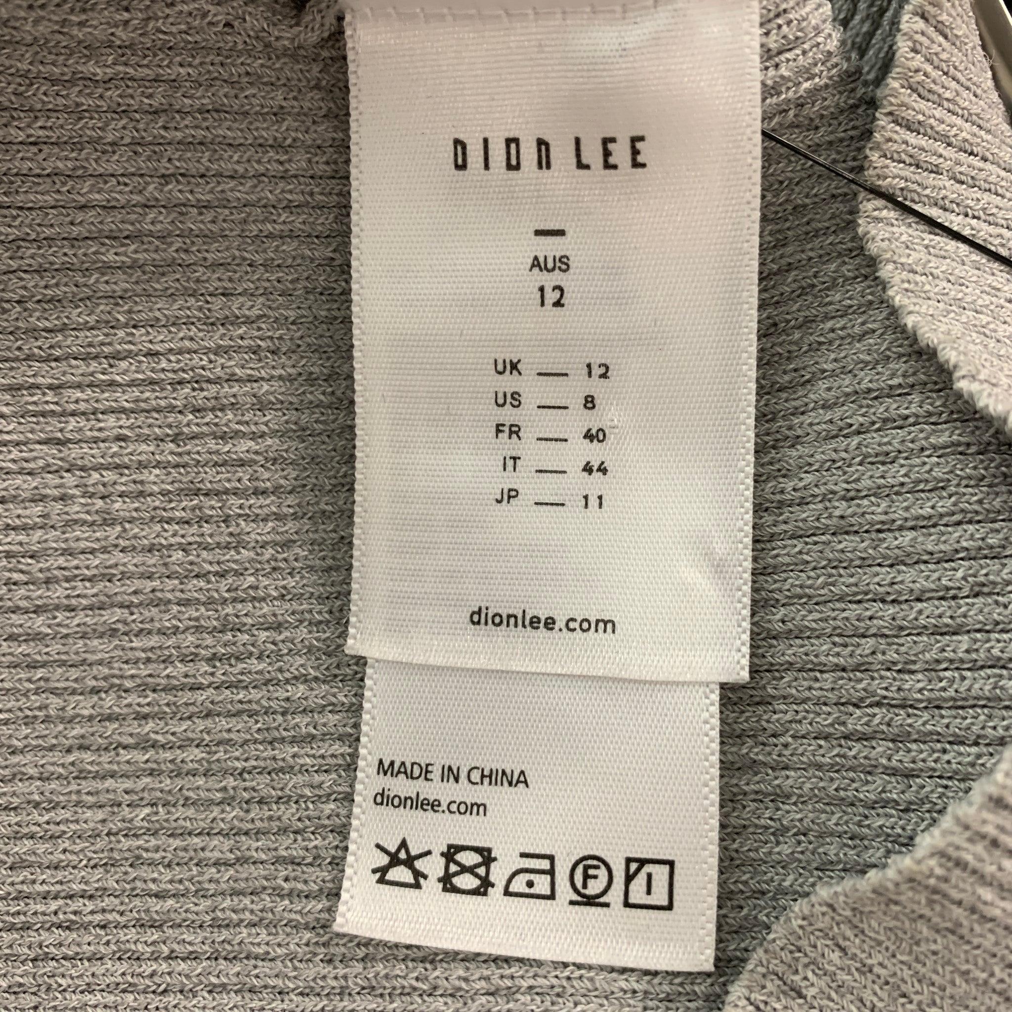 DION LEE Size M Grey Viscose Blend Midi Mid-Calf Dress For Sale 2