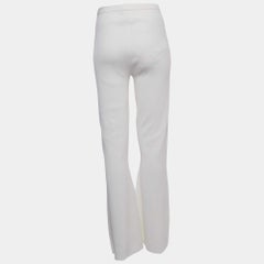 Dion Lee White Knit Wide Leg Trousers L