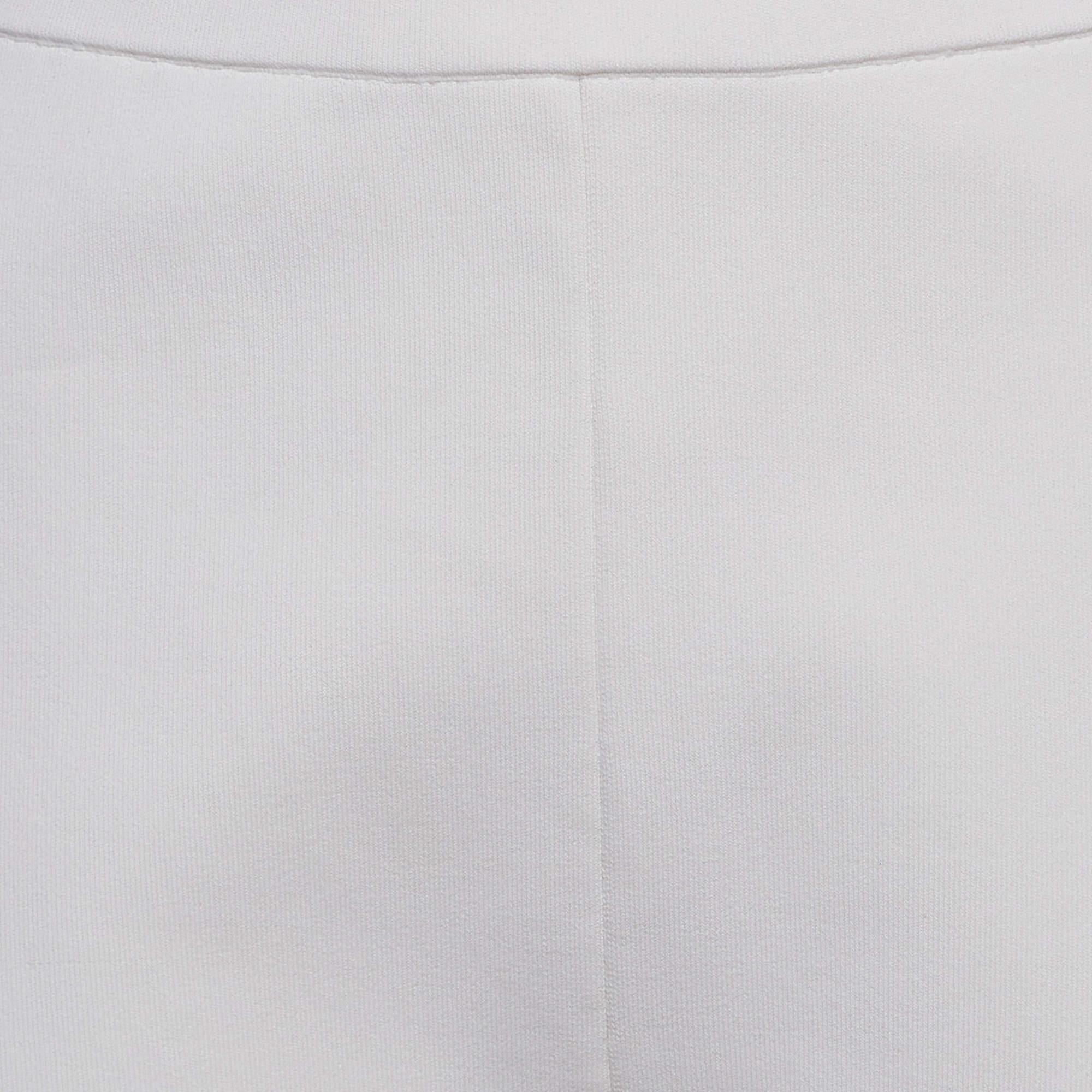 Dion Lee White Knit Wide Leg Trousers L For Sale 1