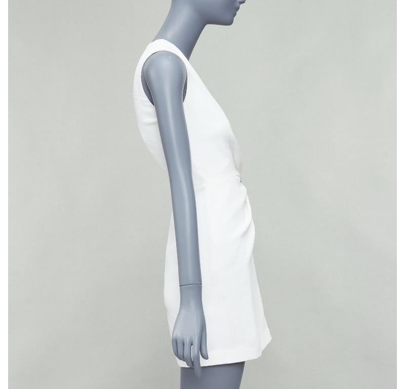 DION LEE vestido cruzado blanco con textura y detalles dorados UK6 XS en Bastante bueno estado para la venta en Hong Kong, NT