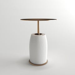 Dione Ceramic Coffee Table with Brass Top by Paolo Castelli