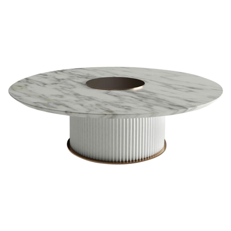Dione Ceramic Coffee Table with Marble Top by Paolo Castelli