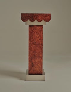 Dione Sockel aus Amboyna-Wurzelholz und Edelstahl von Animate Objects