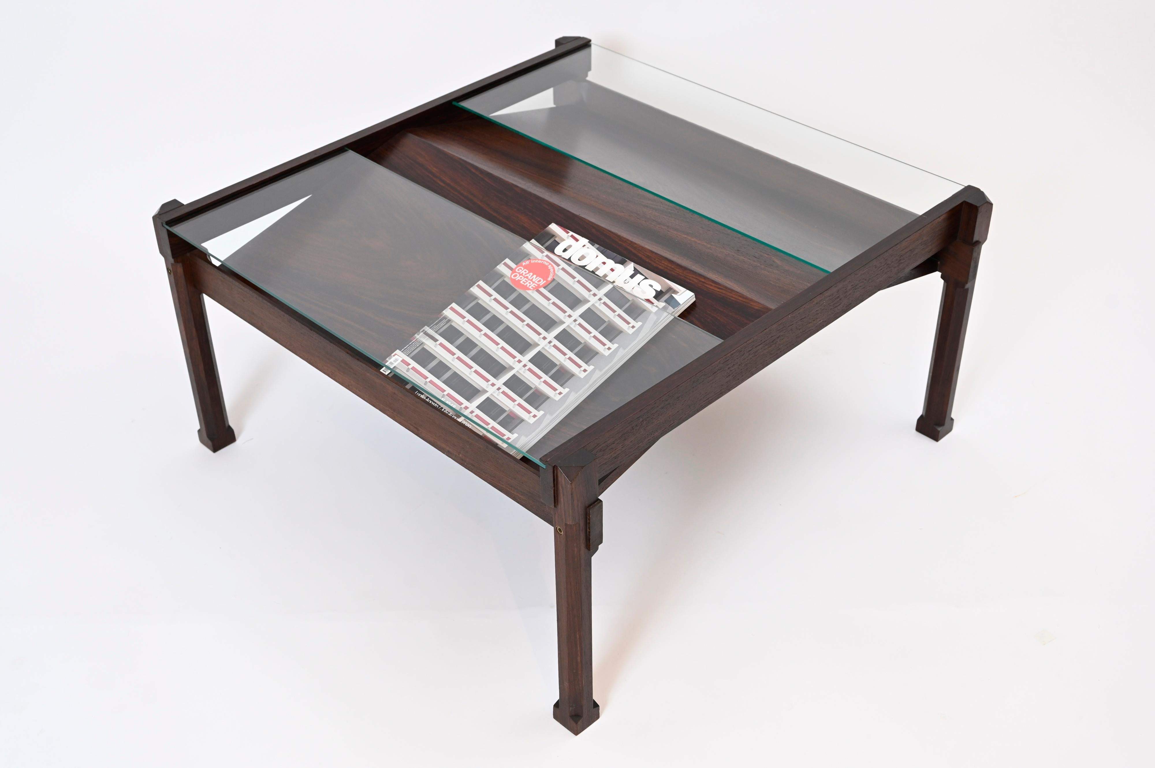 ‘Dione’ Rosewood Coffee Table and Magazine Rack by Ico Parisi for Stildomus 2