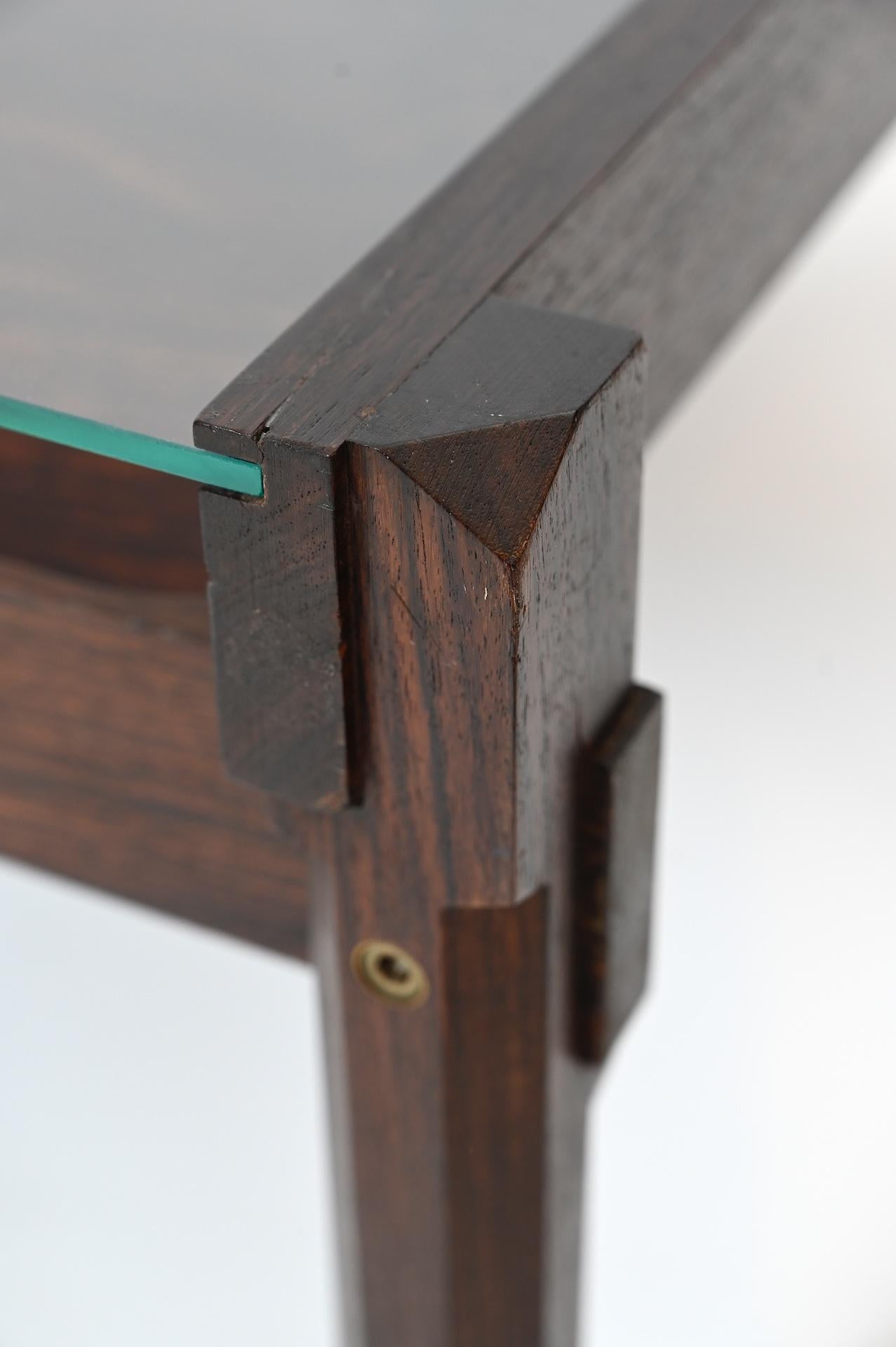 Italian ‘Dione’ Rosewood Coffee Table and Magazine Rack by Ico Parisi for Stildomus