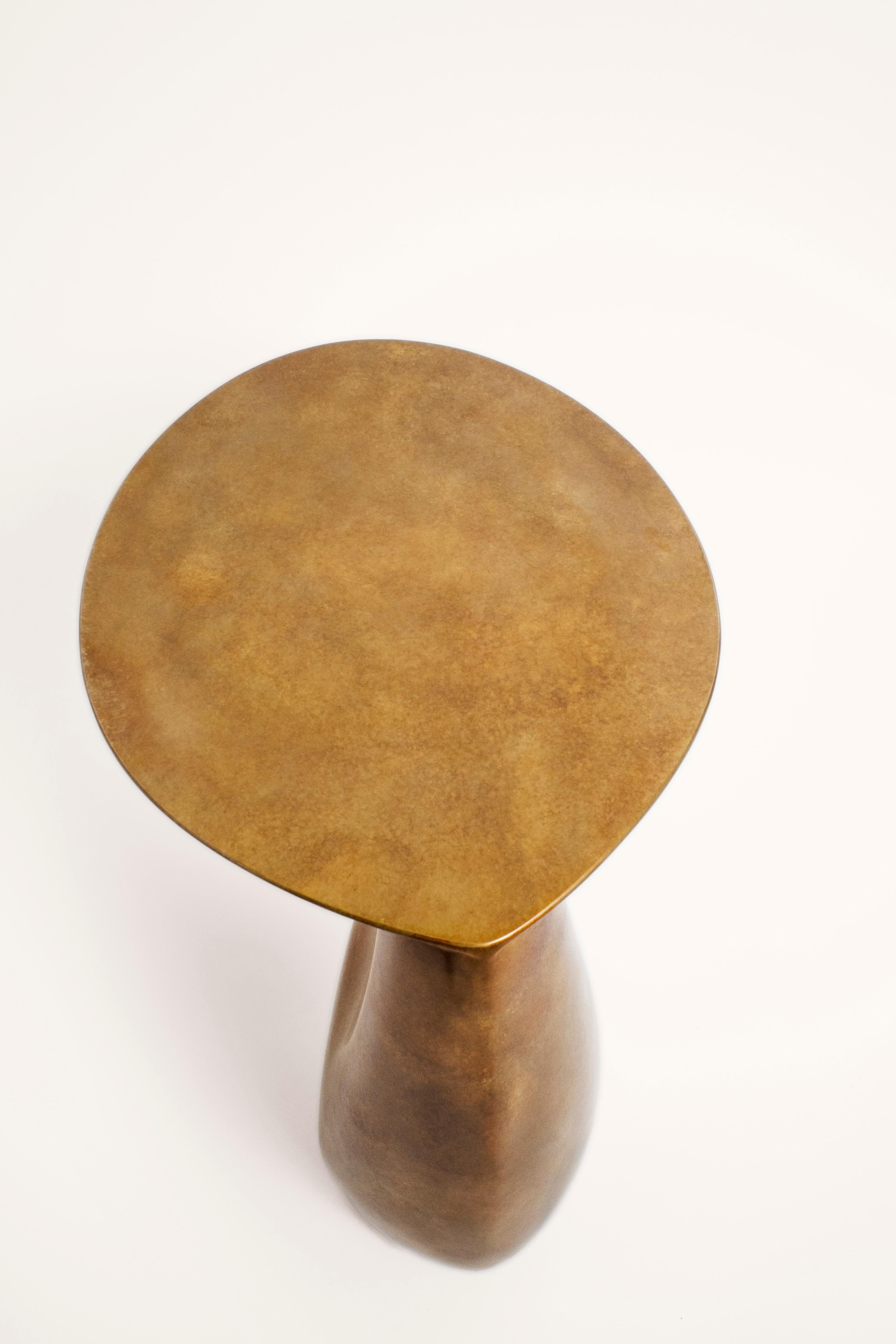 Konekt Dionis Side Table in Hand-Patina Bronze In New Condition For Sale In New York, NY