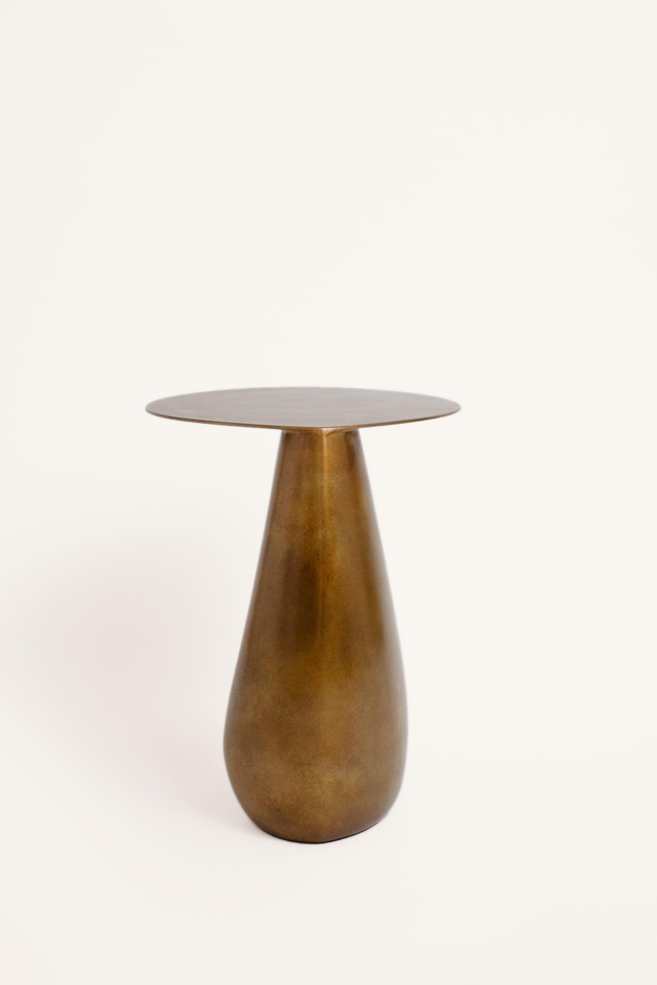 American Konekt Dionis Side Table in Hand-Patina Bronze For Sale