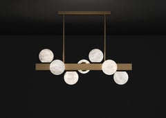 Dioniso Bronze-Pendelleuchte von Alabastro Italiano