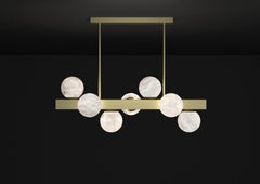 Dioniso Brushed Brass Pendant Lamp by Alabastro Italiano