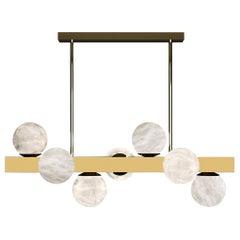 Lámpara colgante de metal dorado brillante Dioniso by Alabastro Italiano