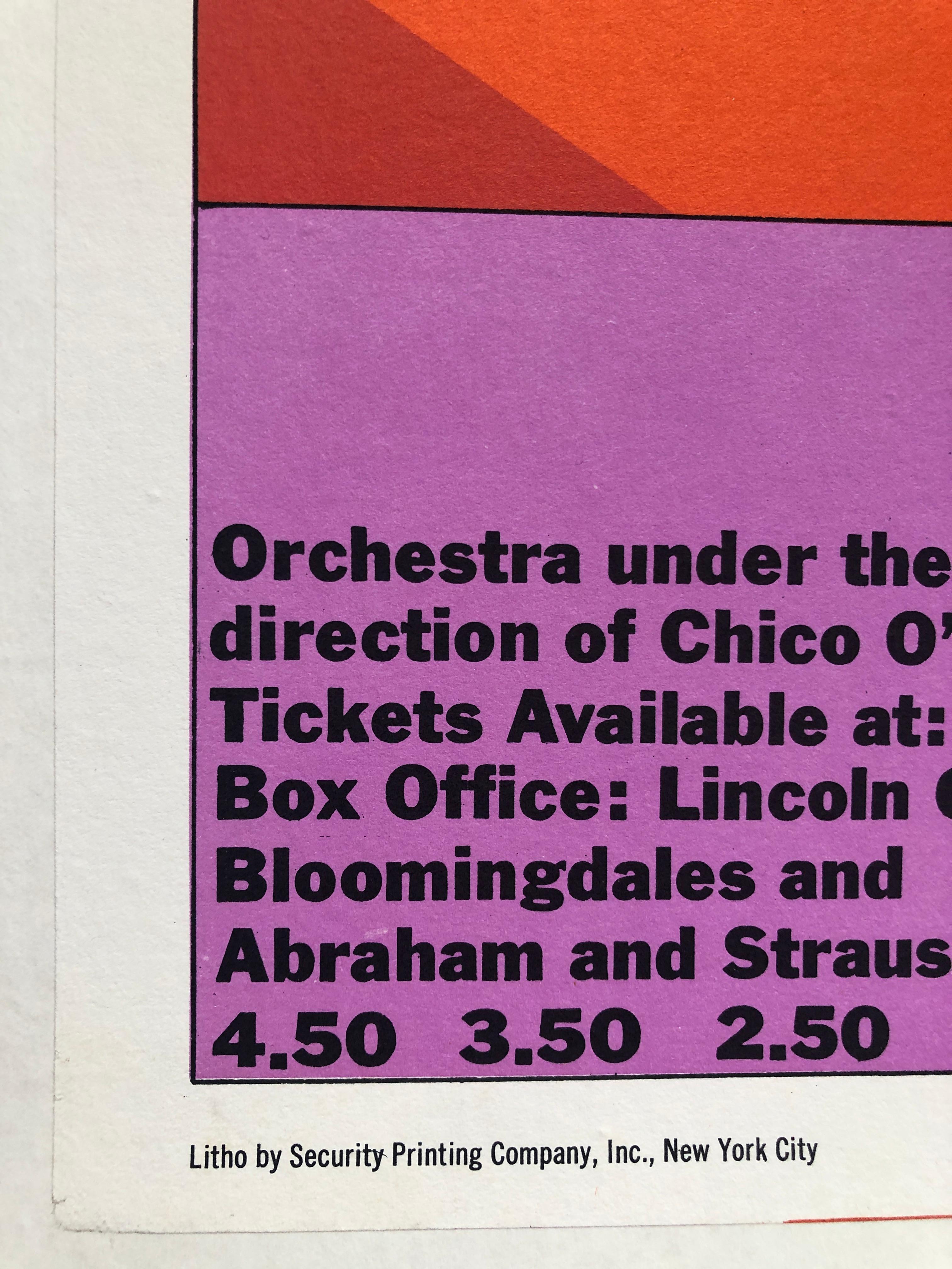 American Dionne Warwick Original Vintage Concert Poster by Milton Glaser, 1966