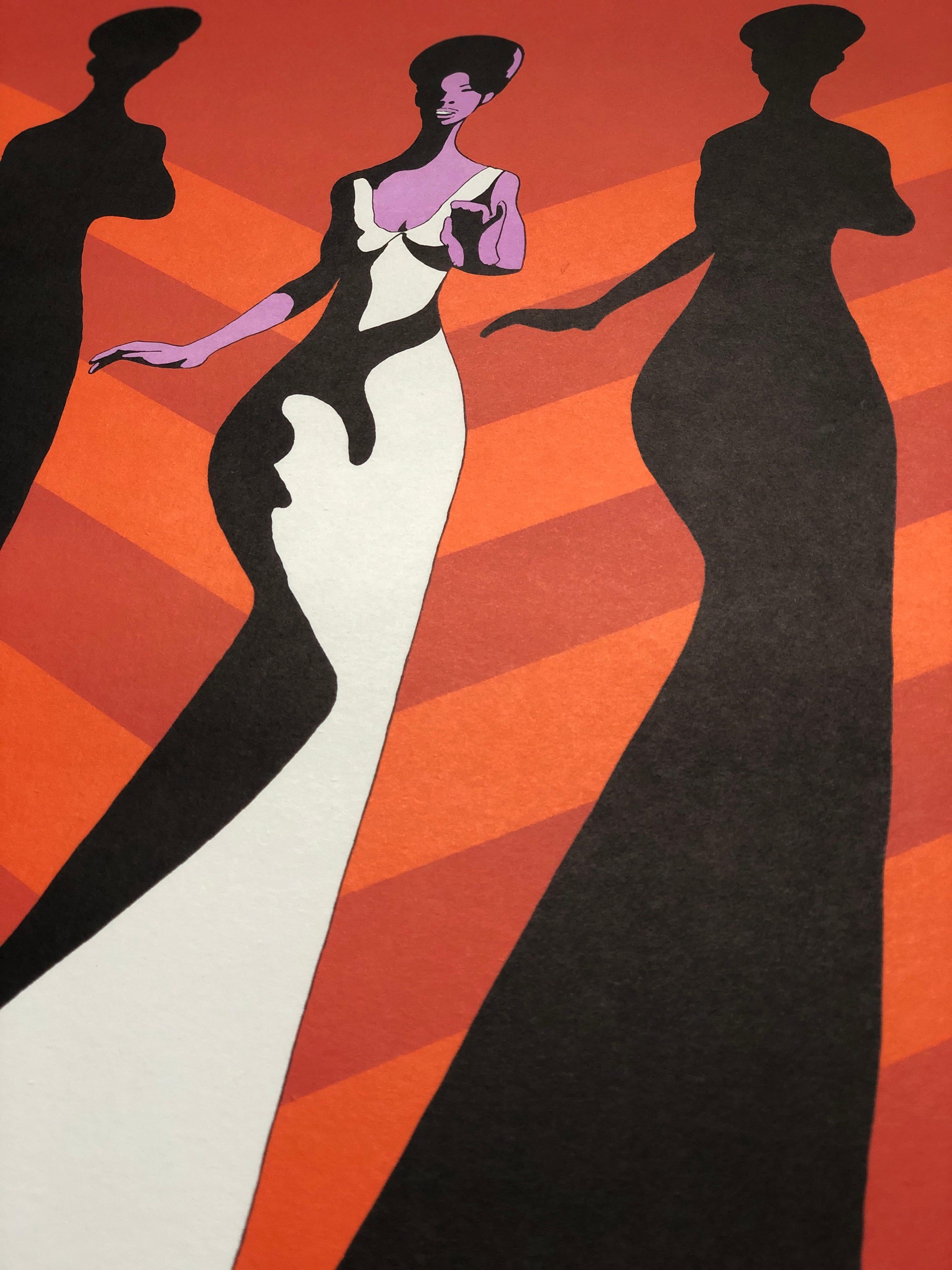 Mid-20th Century Dionne Warwick Original Vintage Concert Poster by Milton Glaser, 1966