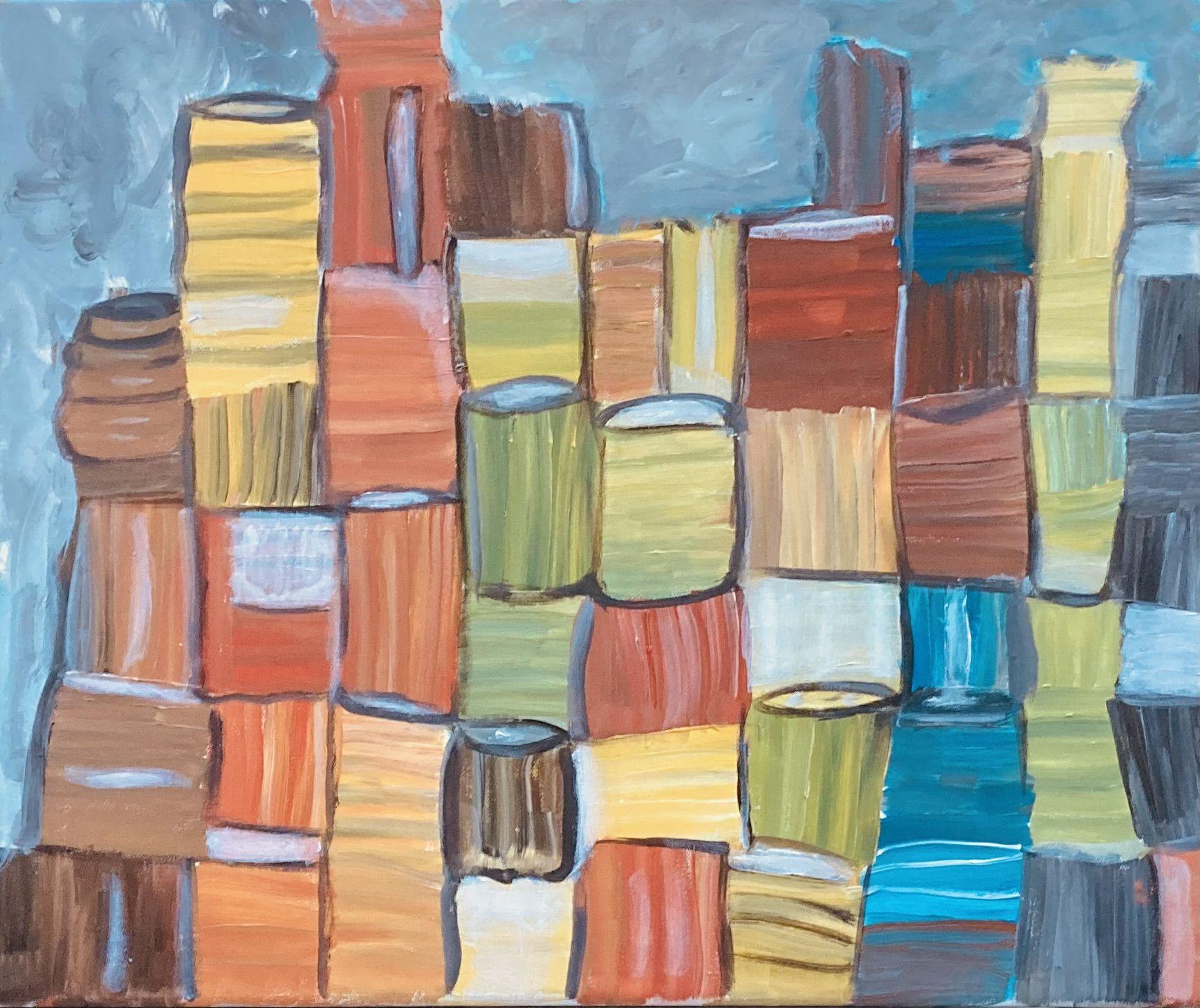 Contenitori, Pittura, Acrilico su tela - Painting Cubismo di Dionysios Maravegias