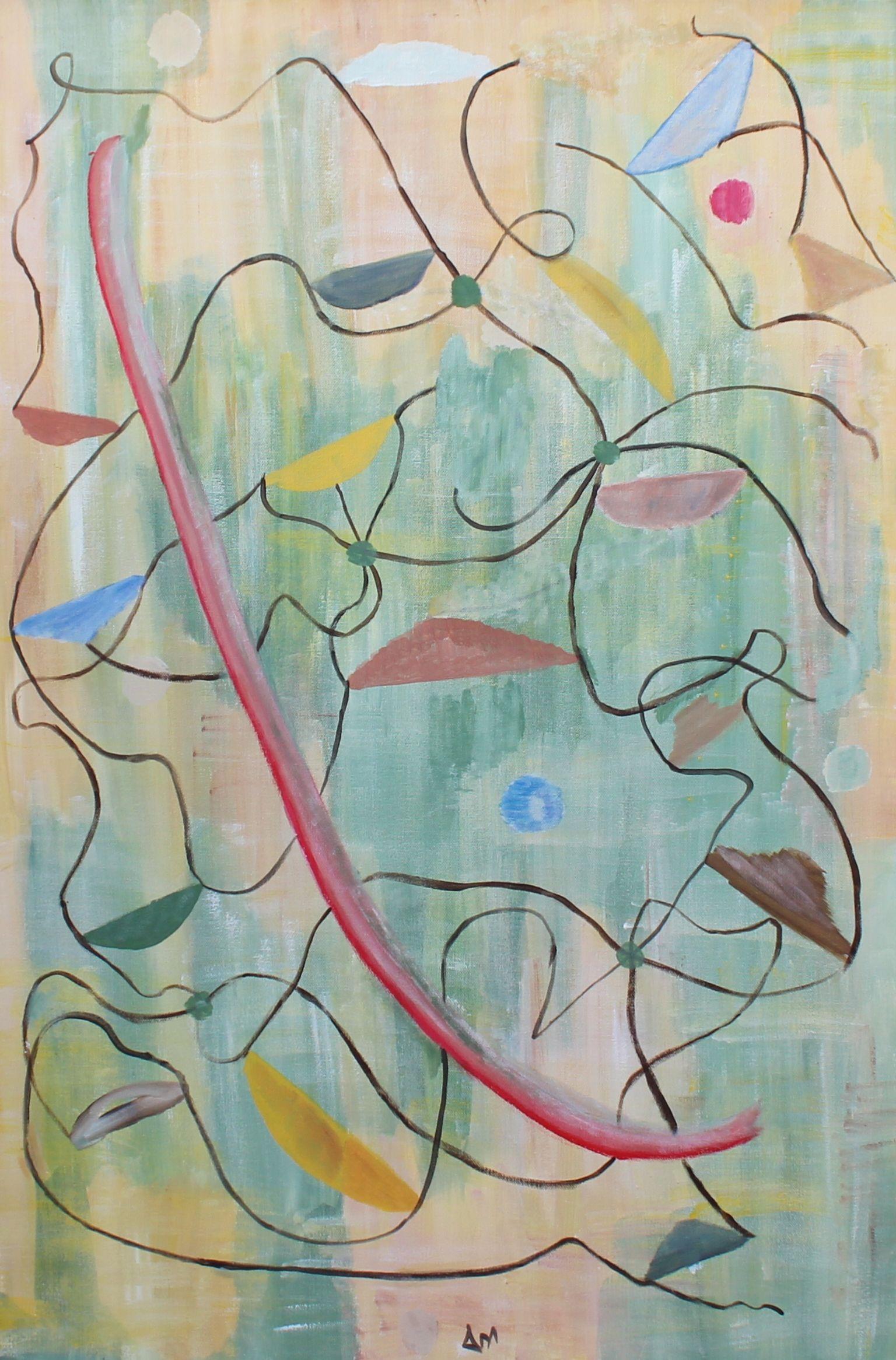 Abstract Painting di Dionysios Maravegias - IL PRIMO ATTO, Pittura, Acrilico su tela