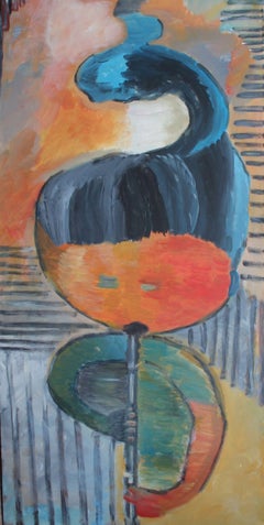 THE FLUTE PLAYER, Gemälde, Acryl auf Leinwand