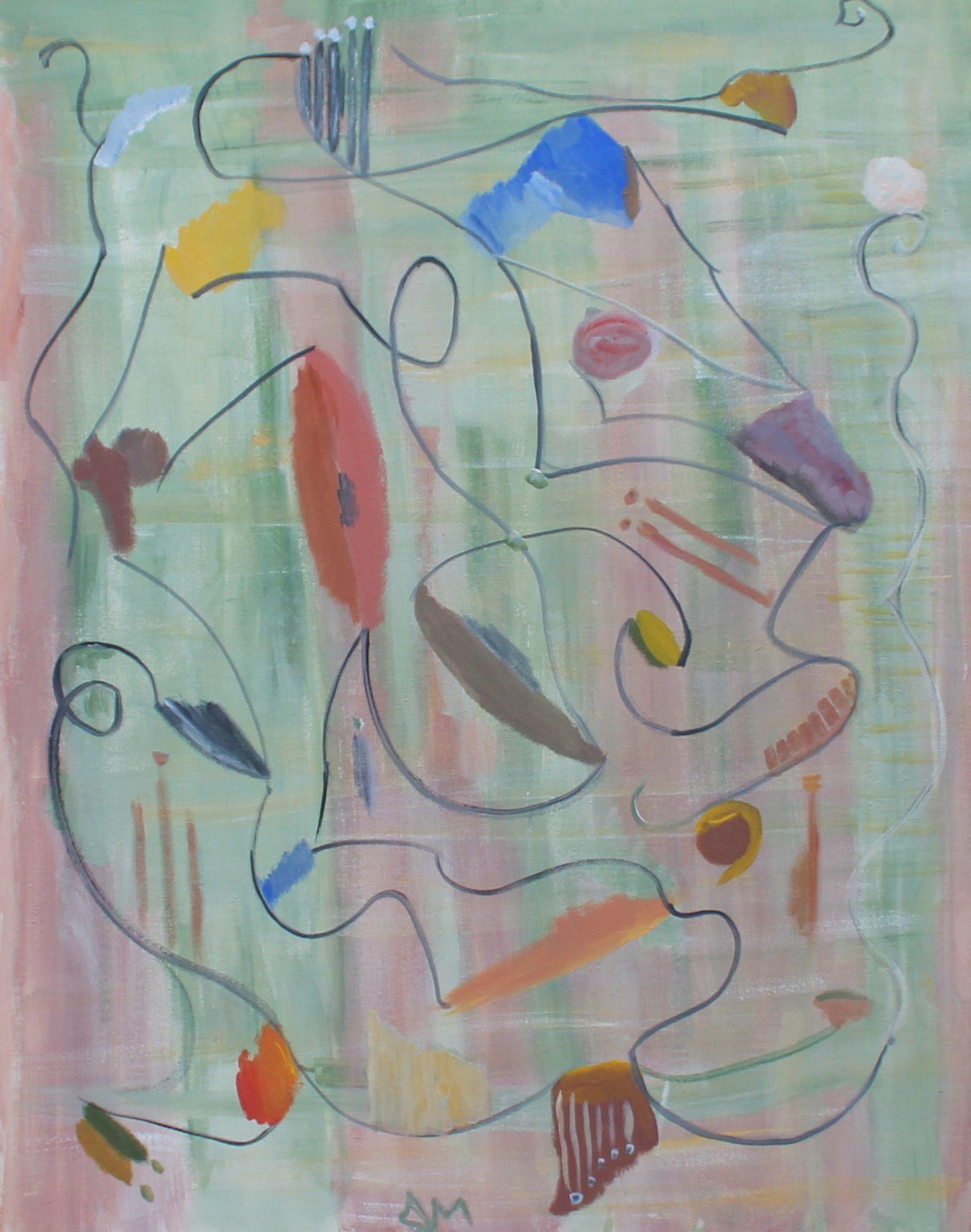 Abstract Painting di Dionysios Maravegias - THE LONGEST RIDE, Pittura, Acrilico su tela