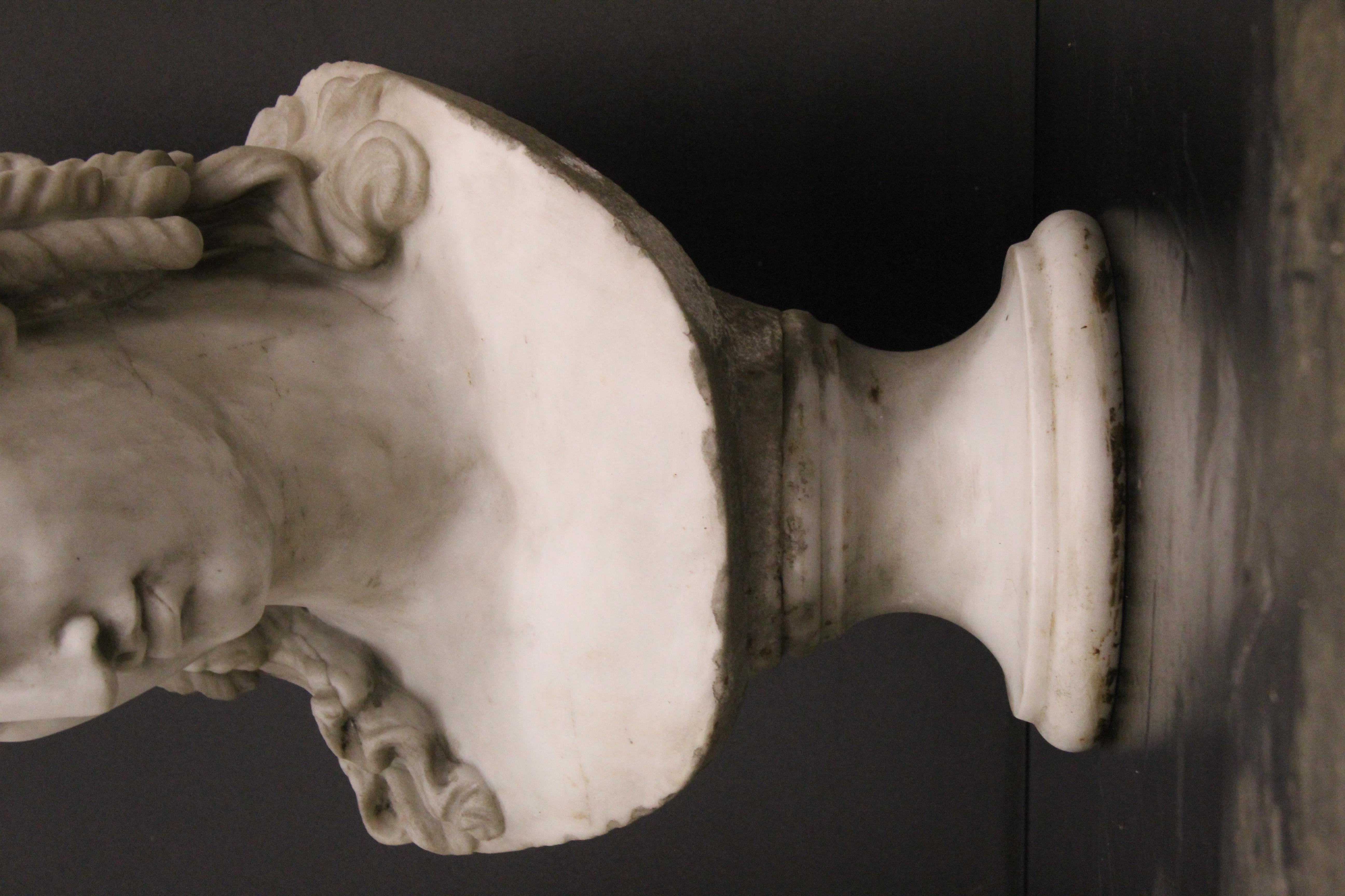 Italian Dionysius Marble Sculpture, 19th Century For Sale