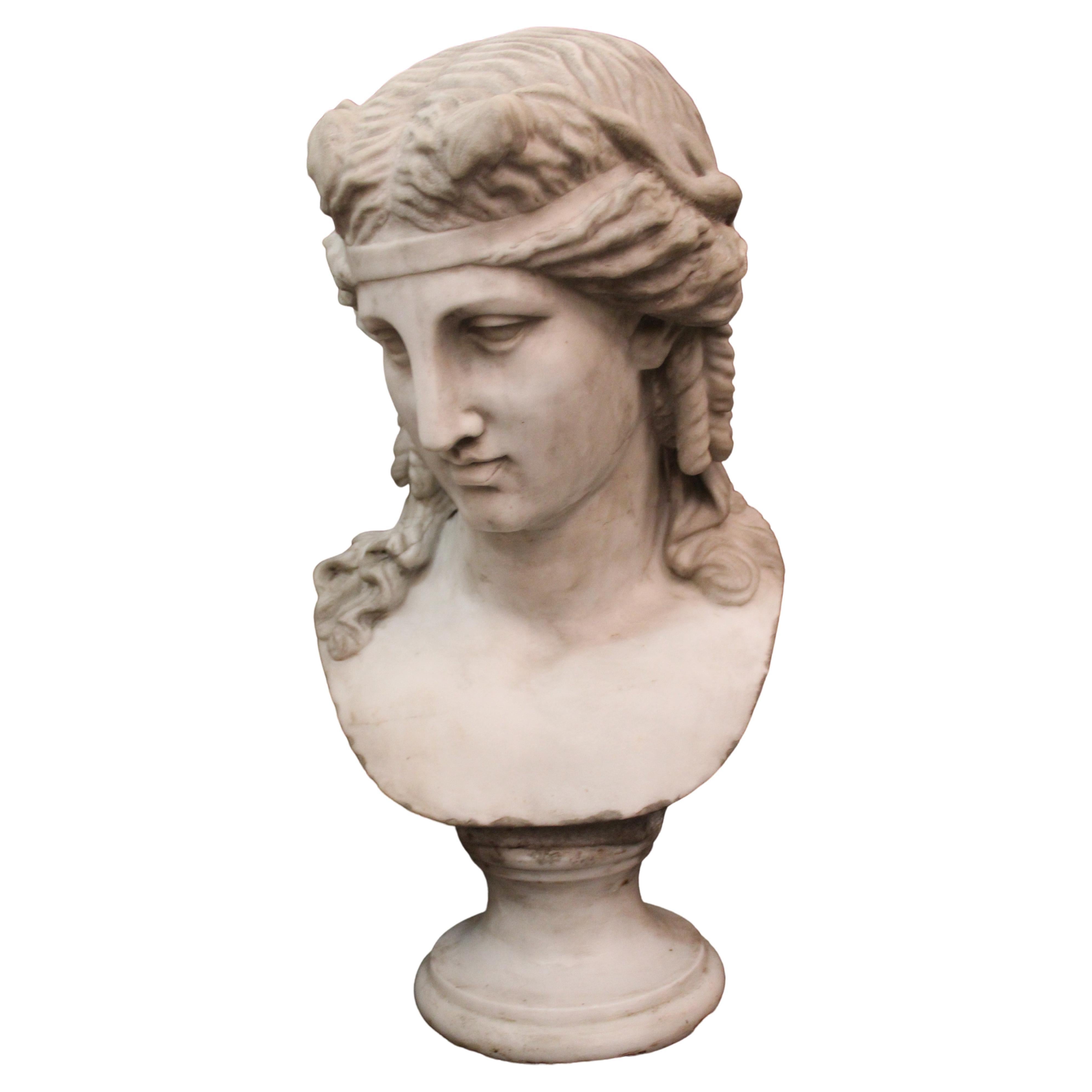 Sculpture en marbre Dionysius, 19me sicle