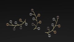 Applique Dionysos di Emilie Lemardeley, ottone e vetro