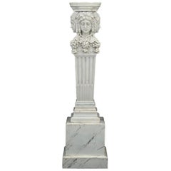 Dionysus Italian Marble Pedestal