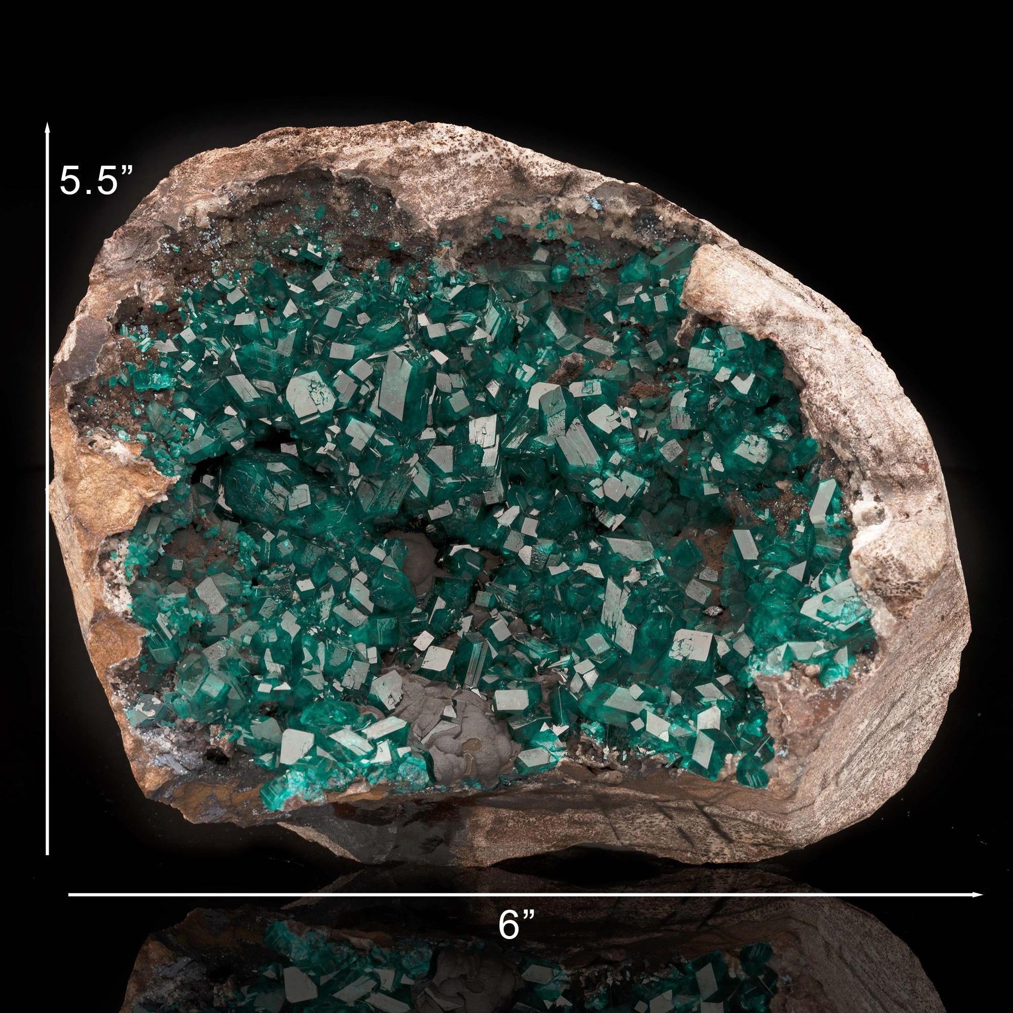 Dioptase sur Goethite Vug en vente 1
