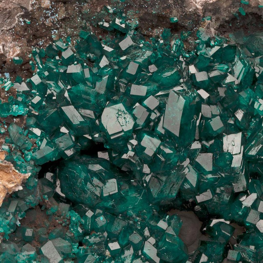 Dioptase sur Goethite Vug en vente 2