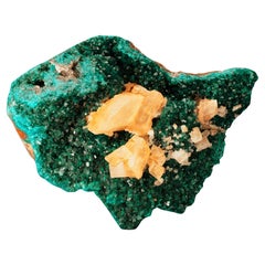 Dioptase mit Calcite // 10 Lb.